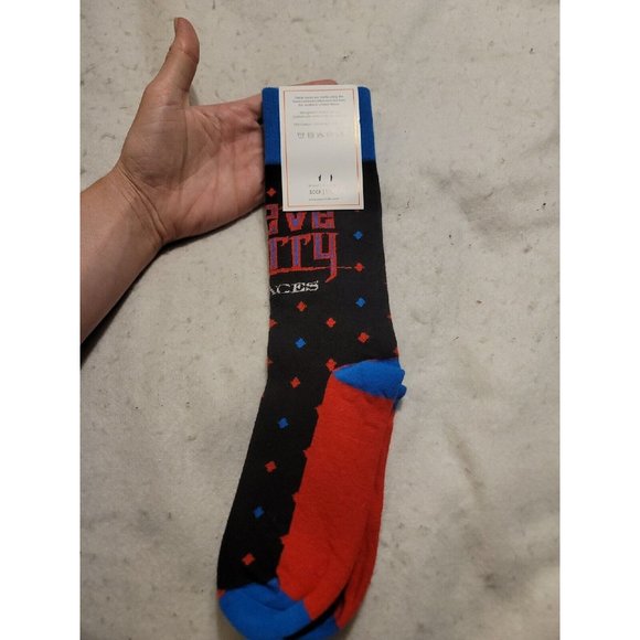 Steve Perry Traces Exclusive Limited Black Red & Blue Custom Socks NEW - Picture 2 of 4